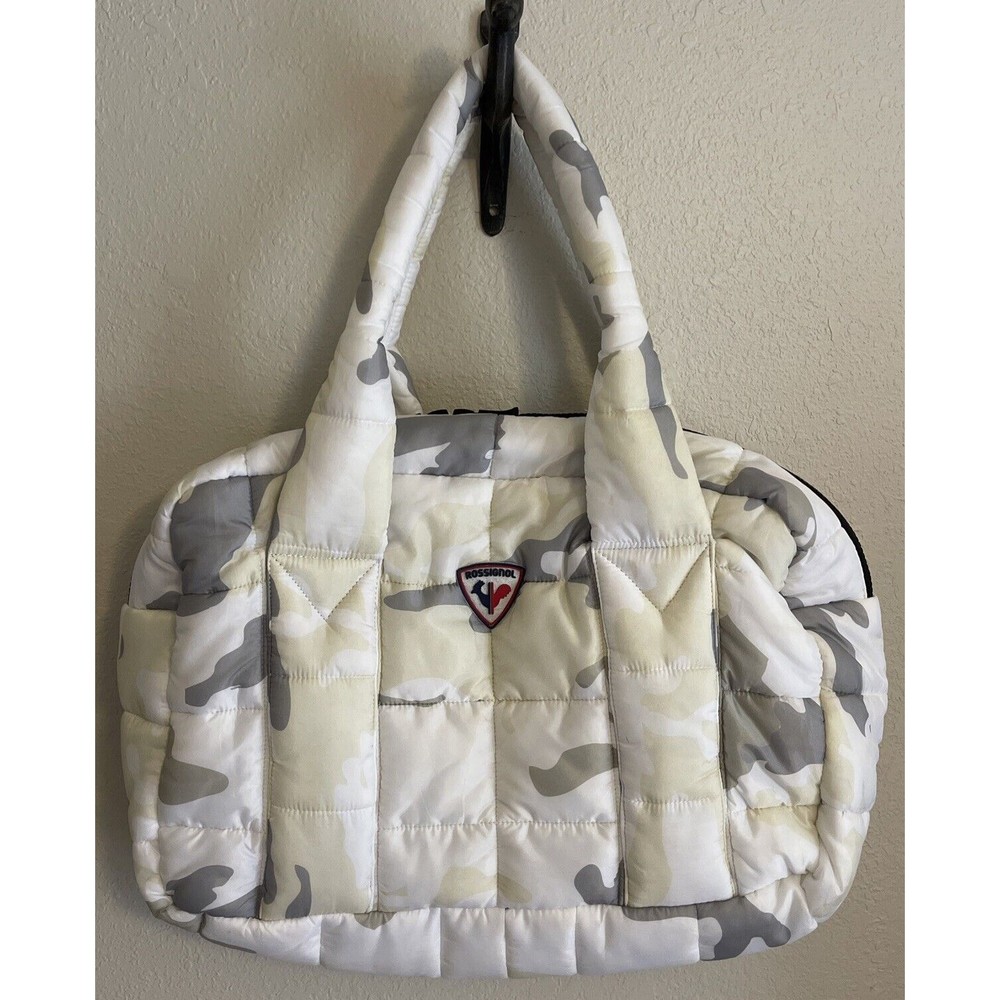 Rossignol Urban Outfitter Exclusive Puffer Tote Bag White Camo Soft Packable Zip